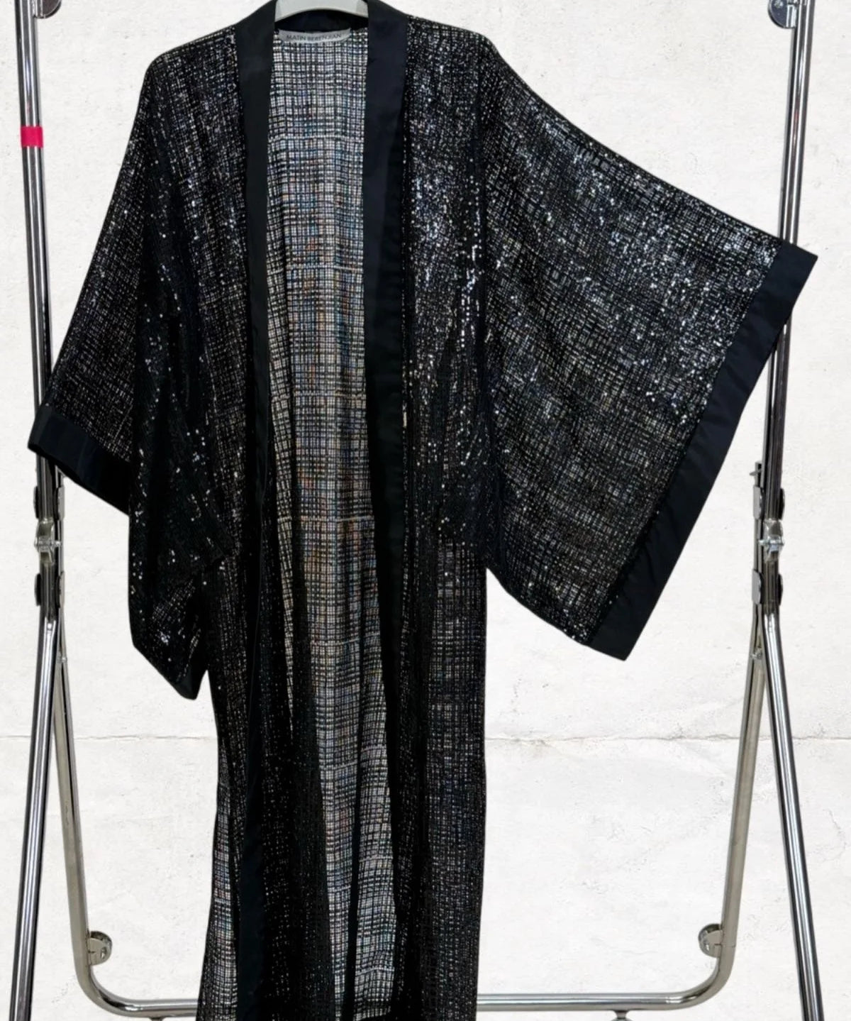 Taffeta Detailed Sequin Kimono - Studio183