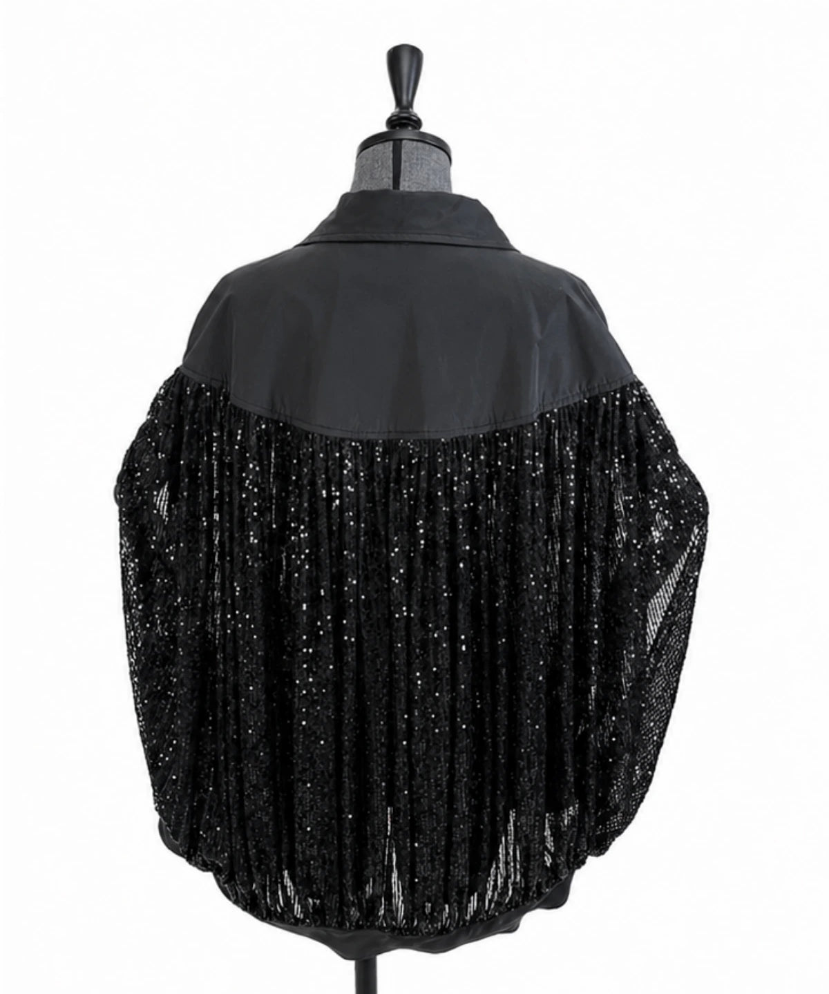 Sequined And Taffeta Mixed Cape - Studio183