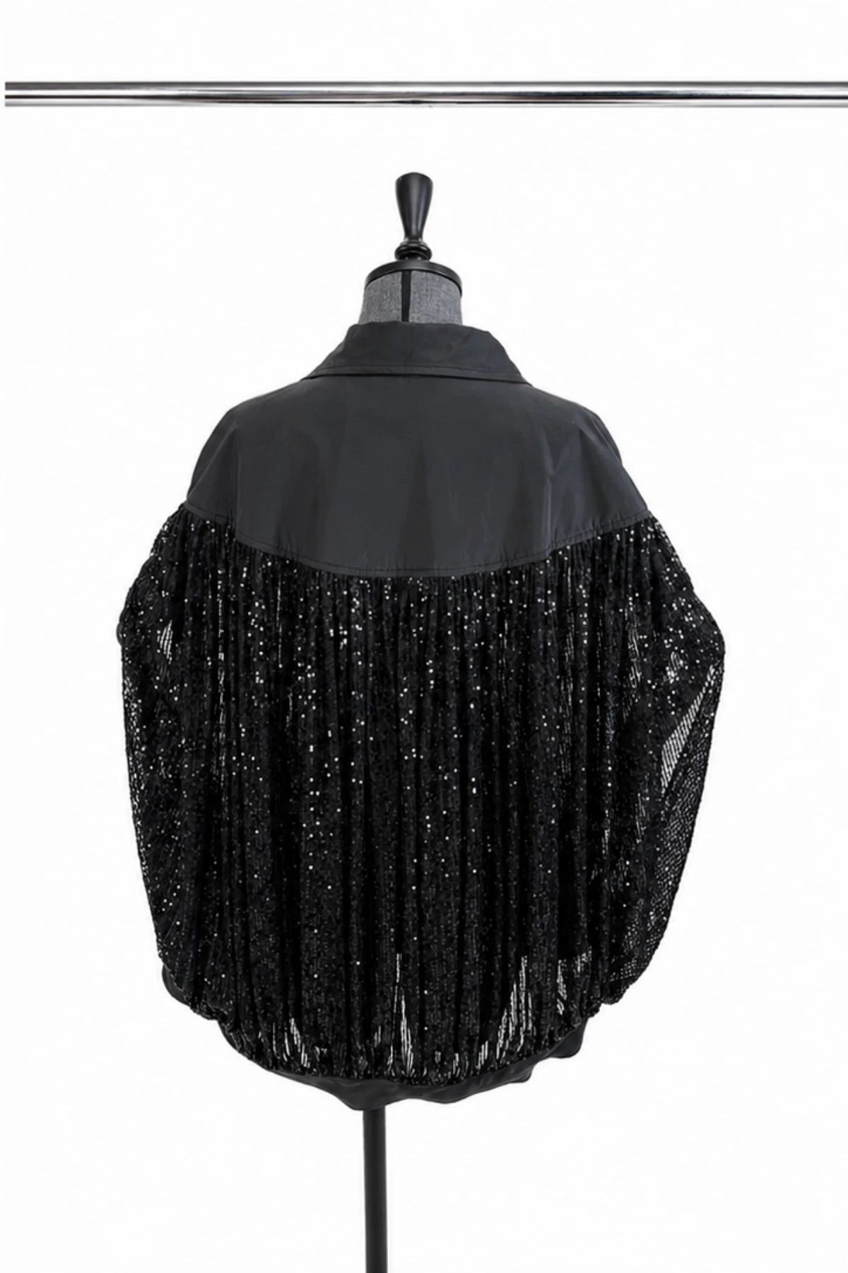 Sequined And Taffeta Mixed Cape - Studio183
