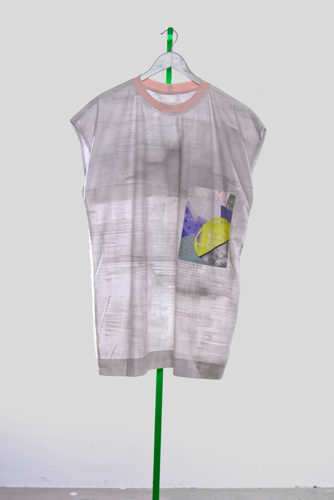 A.ACHAT SHIRT MESH PAINTED WITHOUT SLEEVES