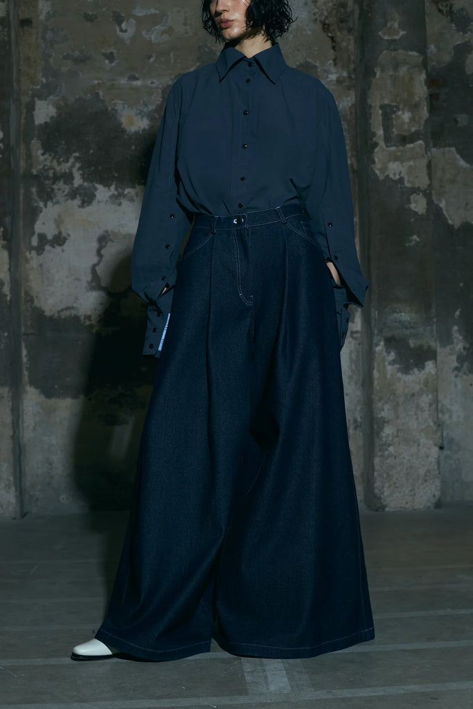 OVERSIZED TROUSERS NAVY