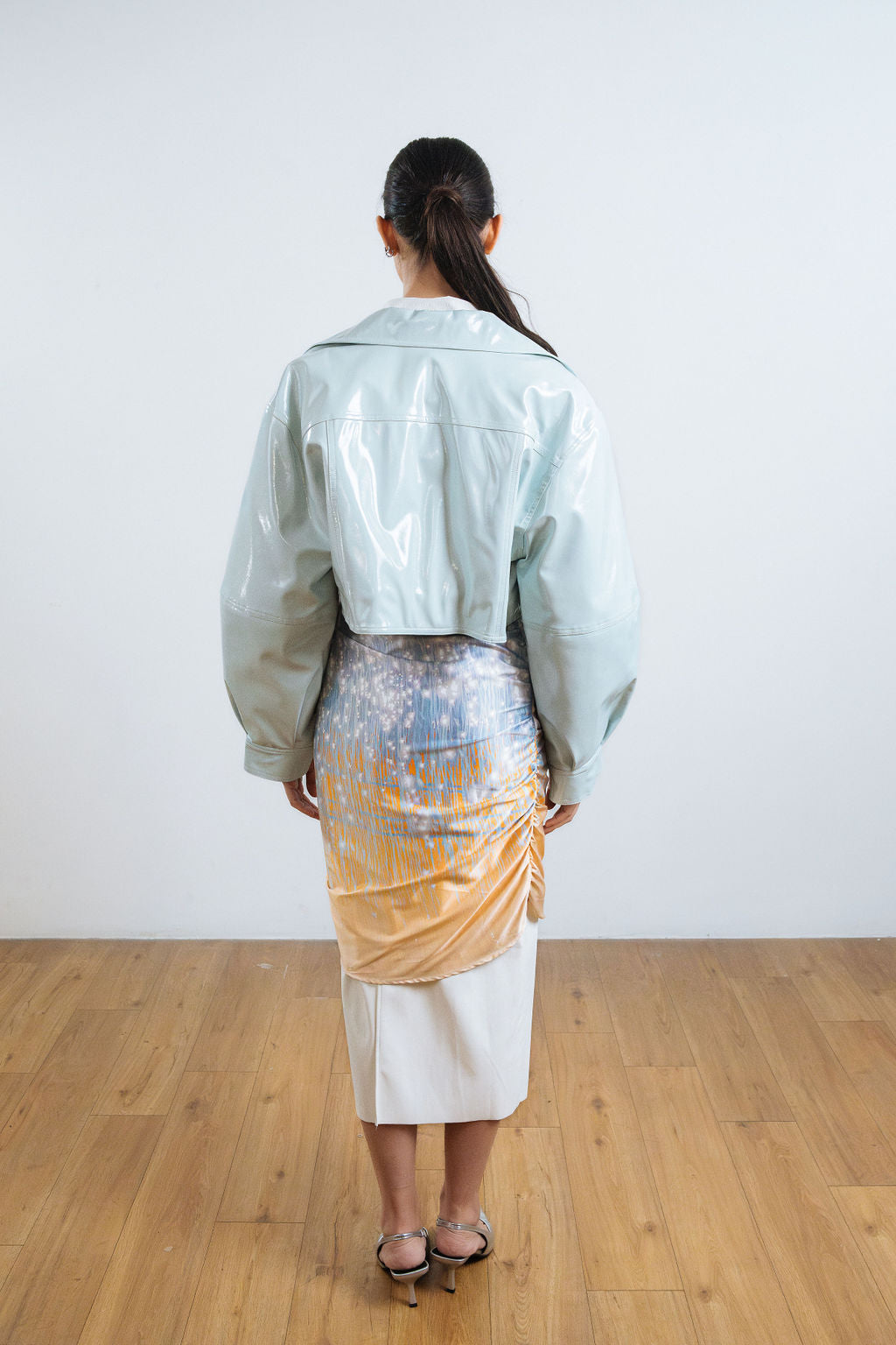 Cerulean Cropped Leather Jacket - Studio183