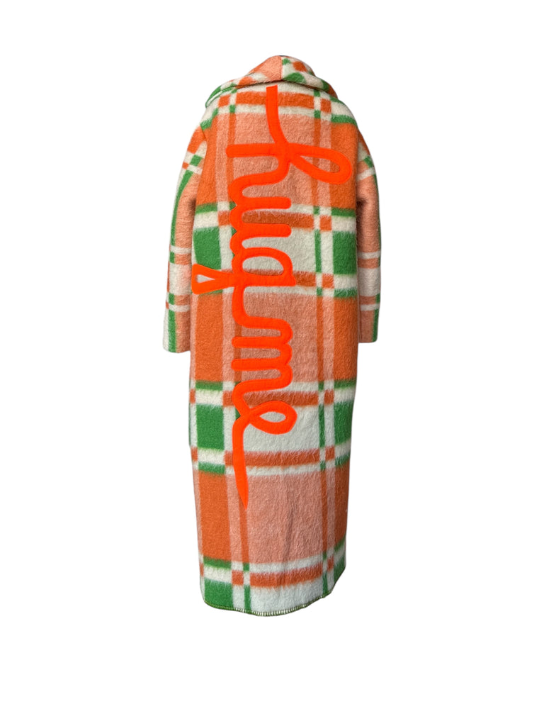 Orange Tartan HUG ME Info