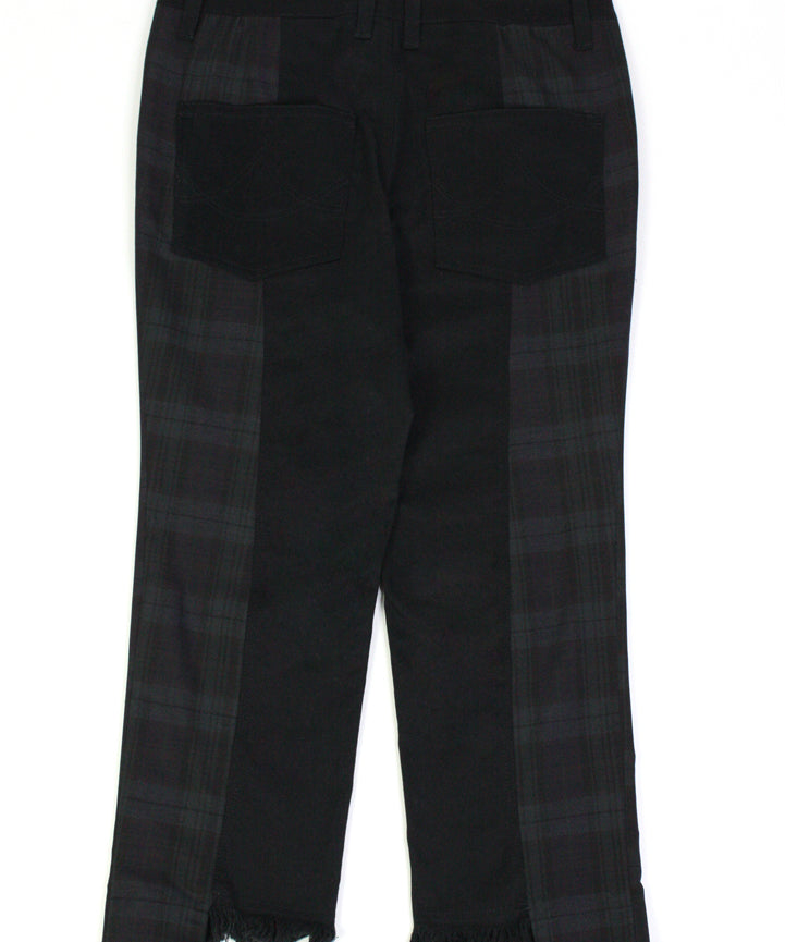 Panelled Check Pattern Trousers - Studio183