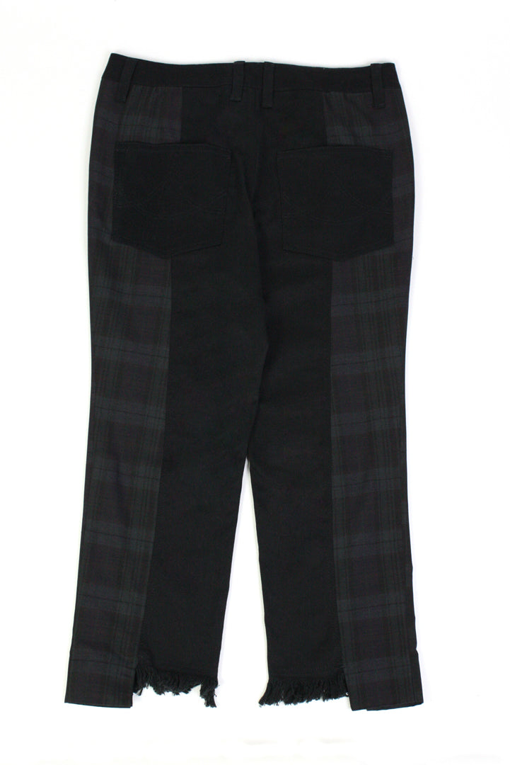 Panelled Check Pattern Trousers - Studio183