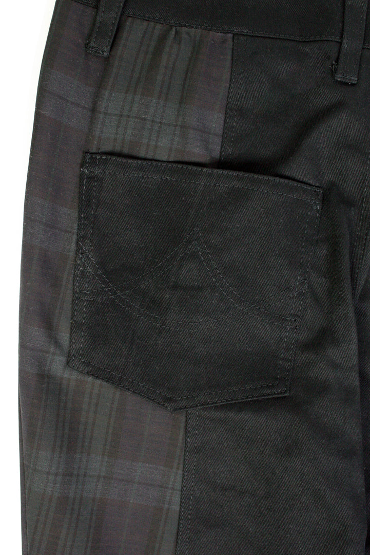 Panelled Check Pattern Trousers - Studio183