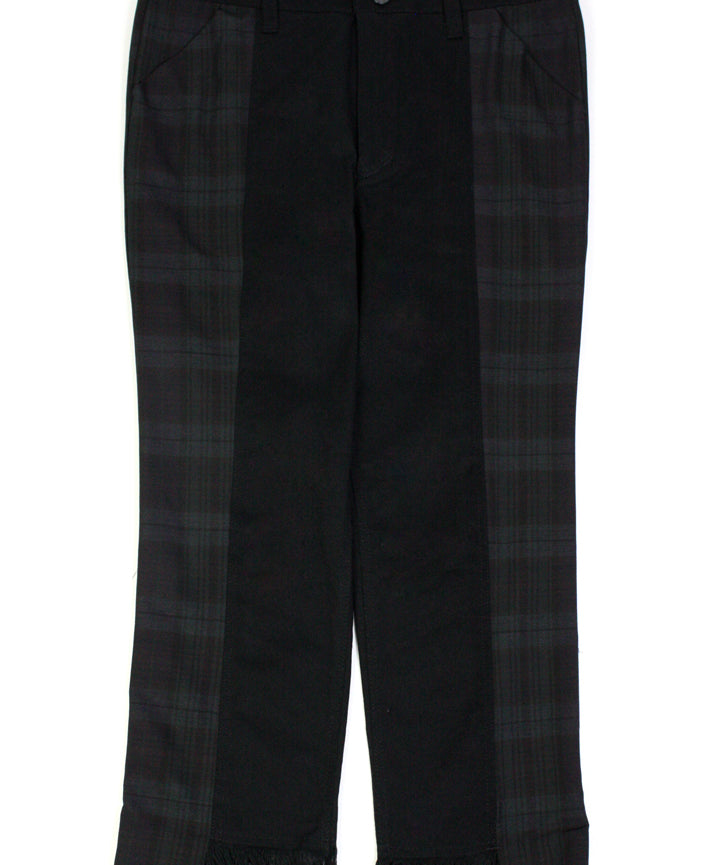 Panelled Check Pattern Trousers - Studio183