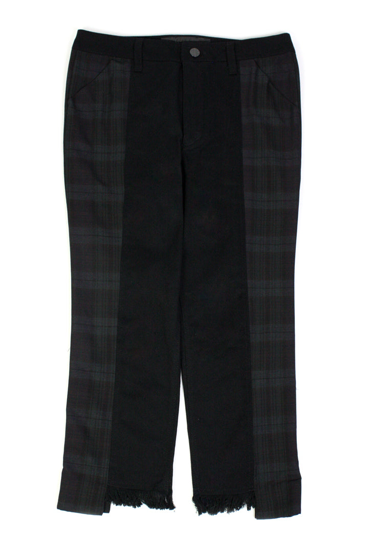 Panelled Check Pattern Trousers - Studio183