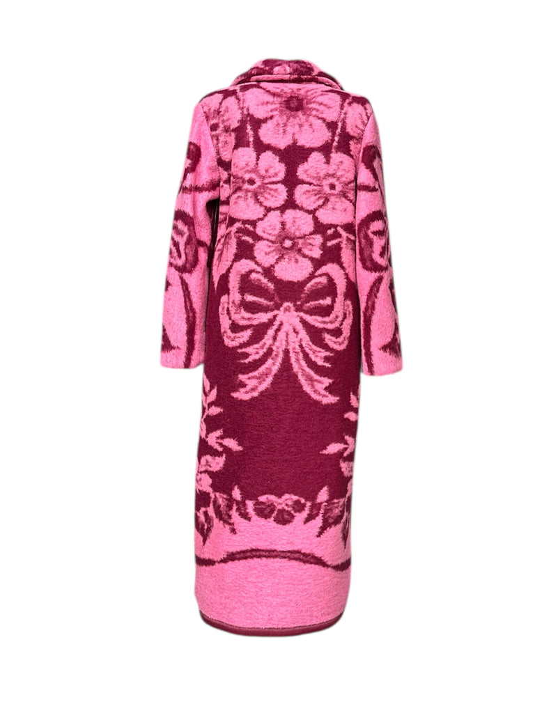 BURGUNDY FLOWER COAT