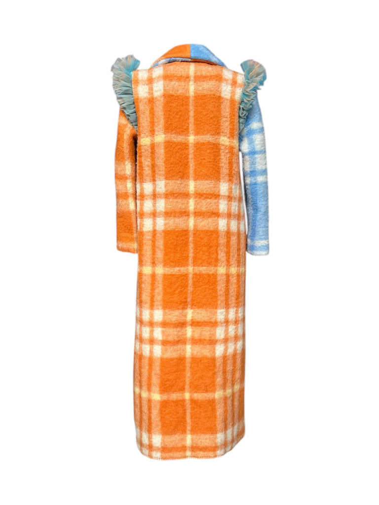 RUFFLY COAT ORANGE BLUE