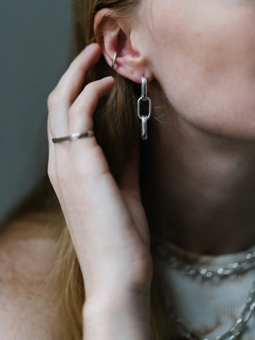 2in1 Bold Chain Earrings - Studio183