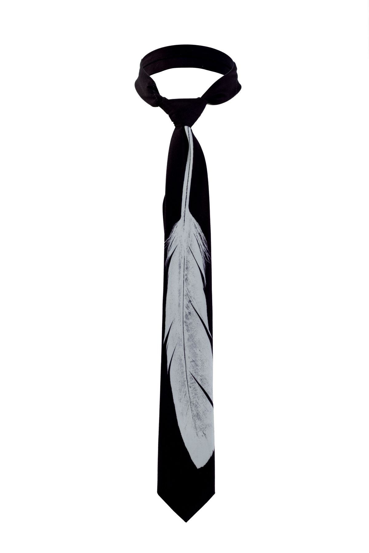 Raven Feather Print Tie - Studio183