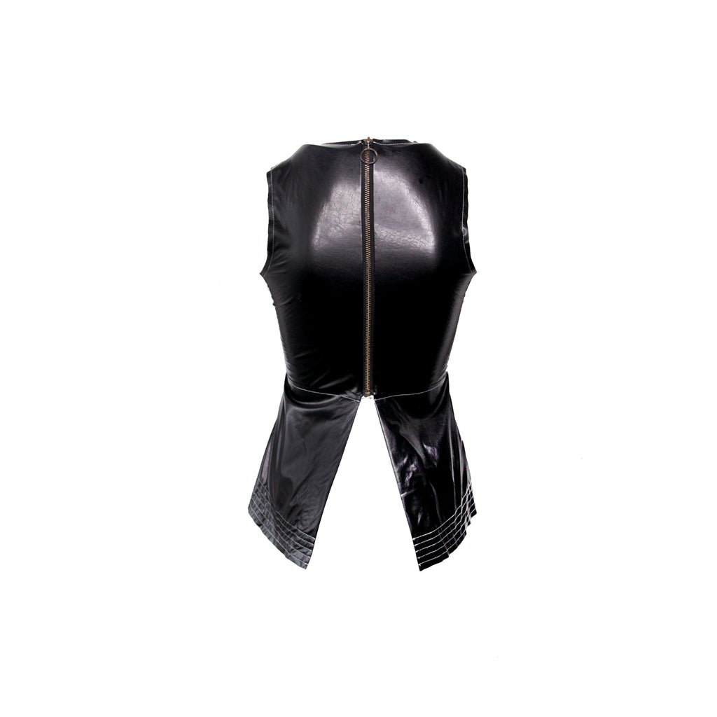 Rhapsody Sleeveless Leather Top