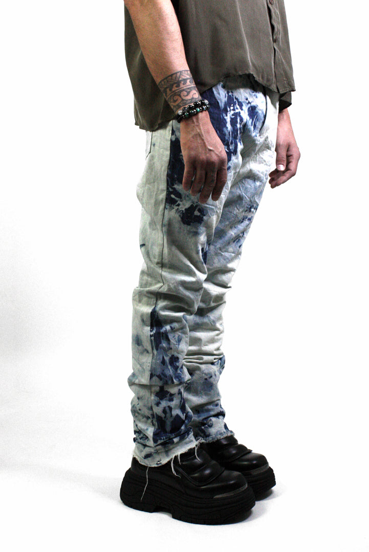 Speckled Acid Straight Fit Denim Jeans - Studio183