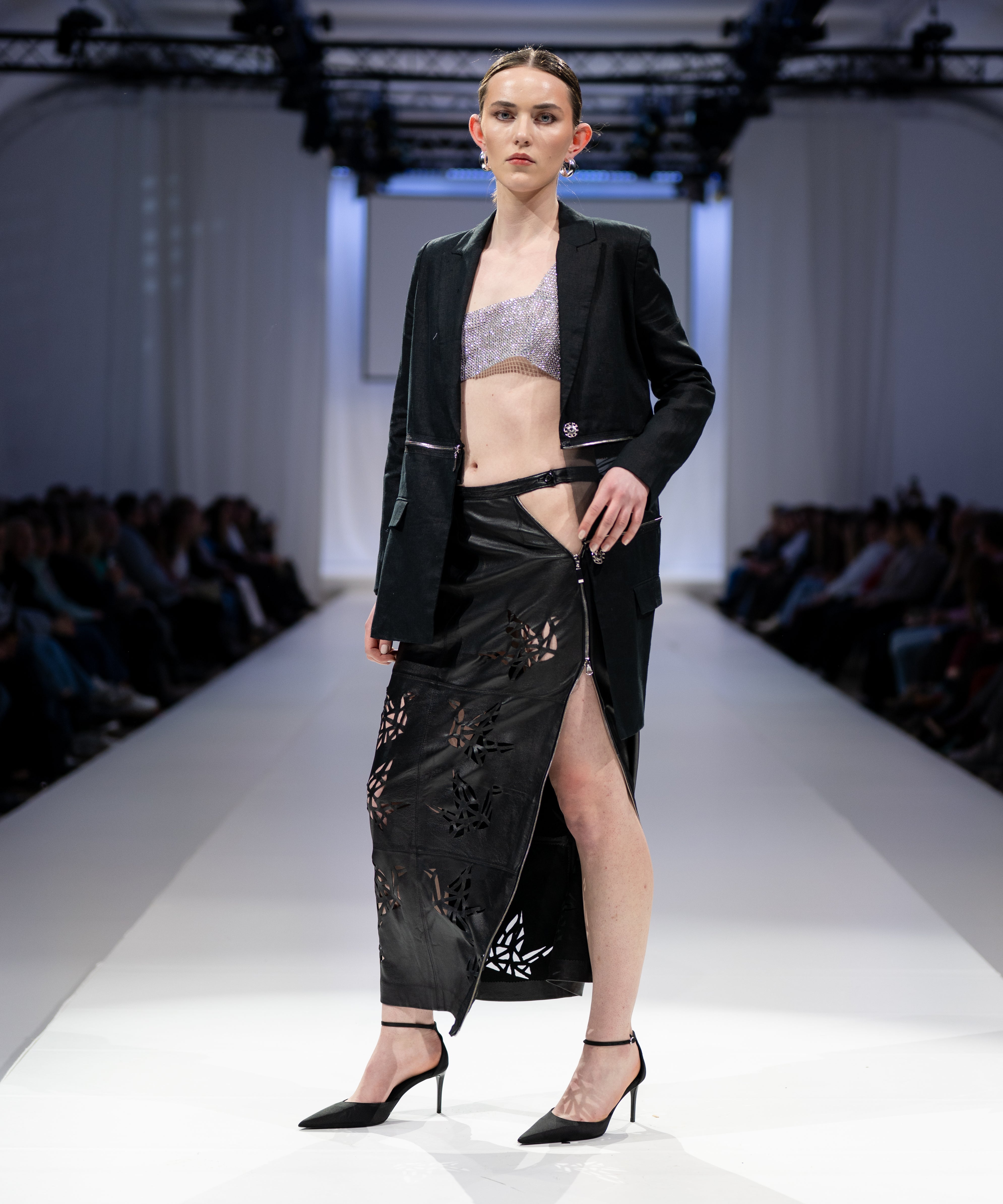 Origami Leather Skirt - Studio183