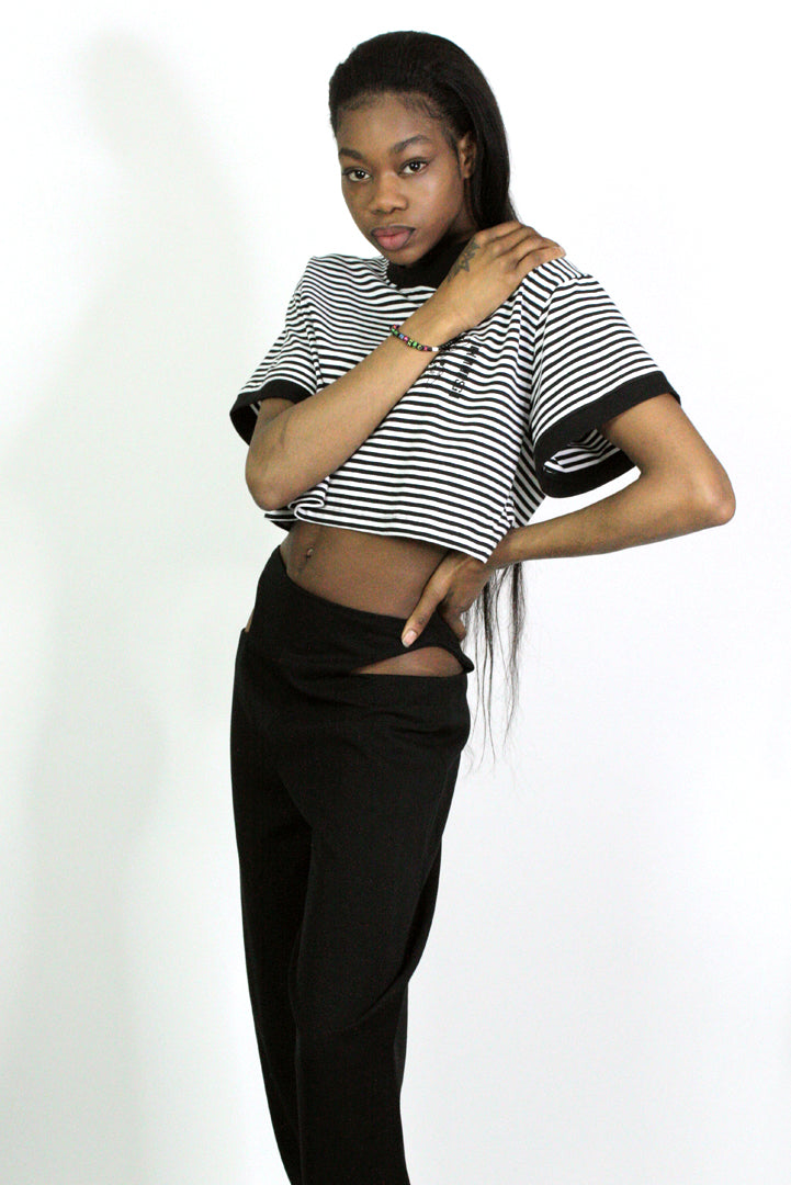 Striped Venice Crop T-Shirt - Studio183