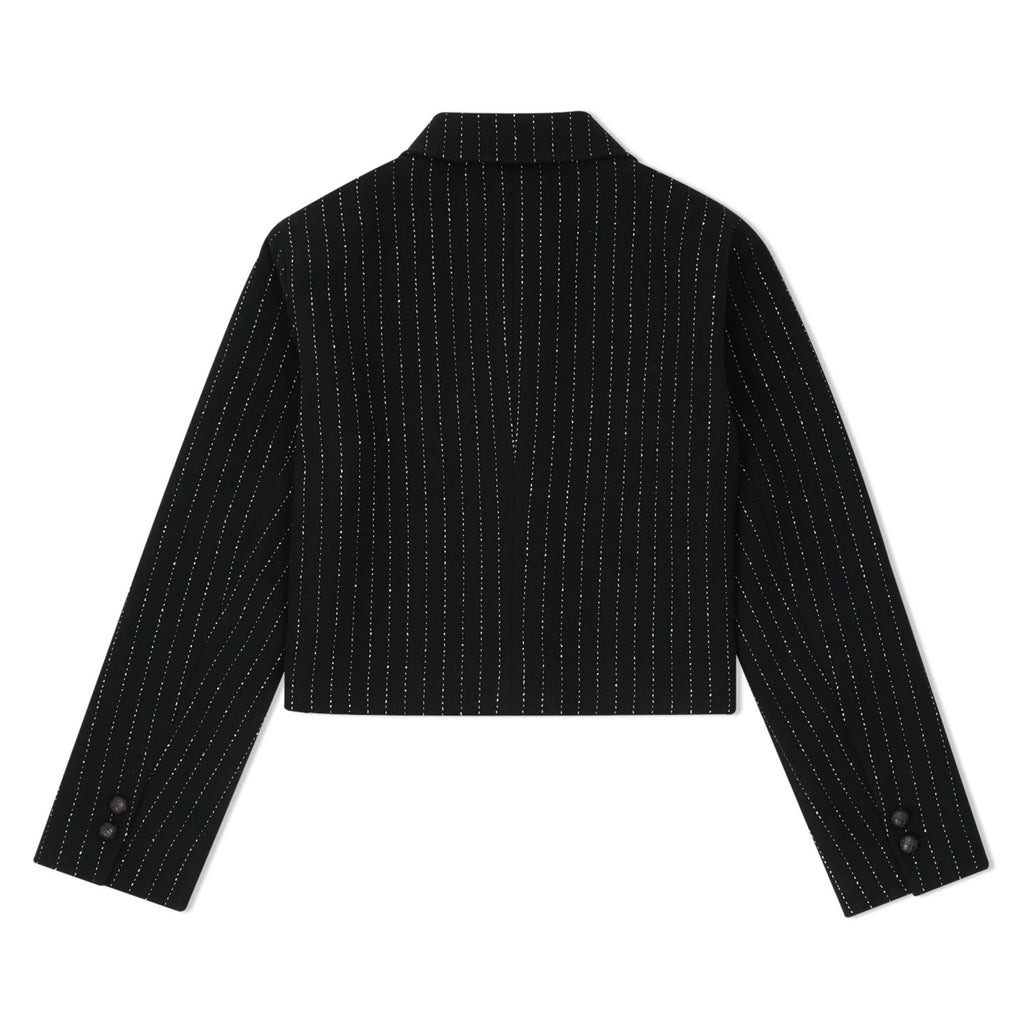 Striped Wool Jacket (Black)