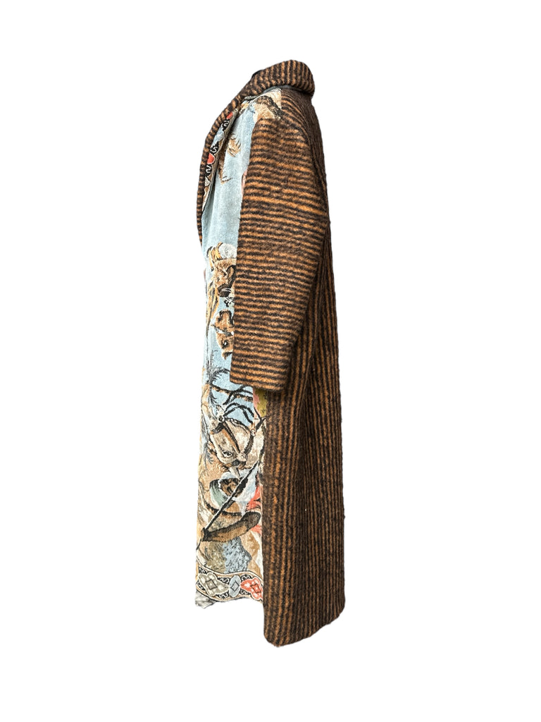STRIPEY TAPESTRY COAT