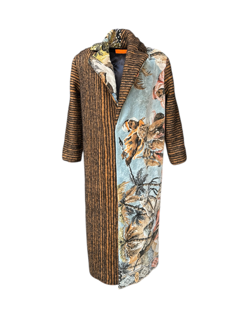 STRIPEY TAPESTRY COAT