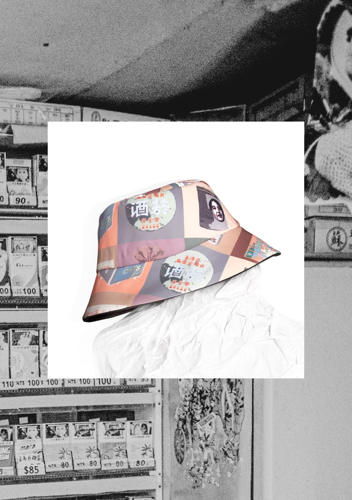Double Wear Retro Printing Fishmen's Hat - Studio183