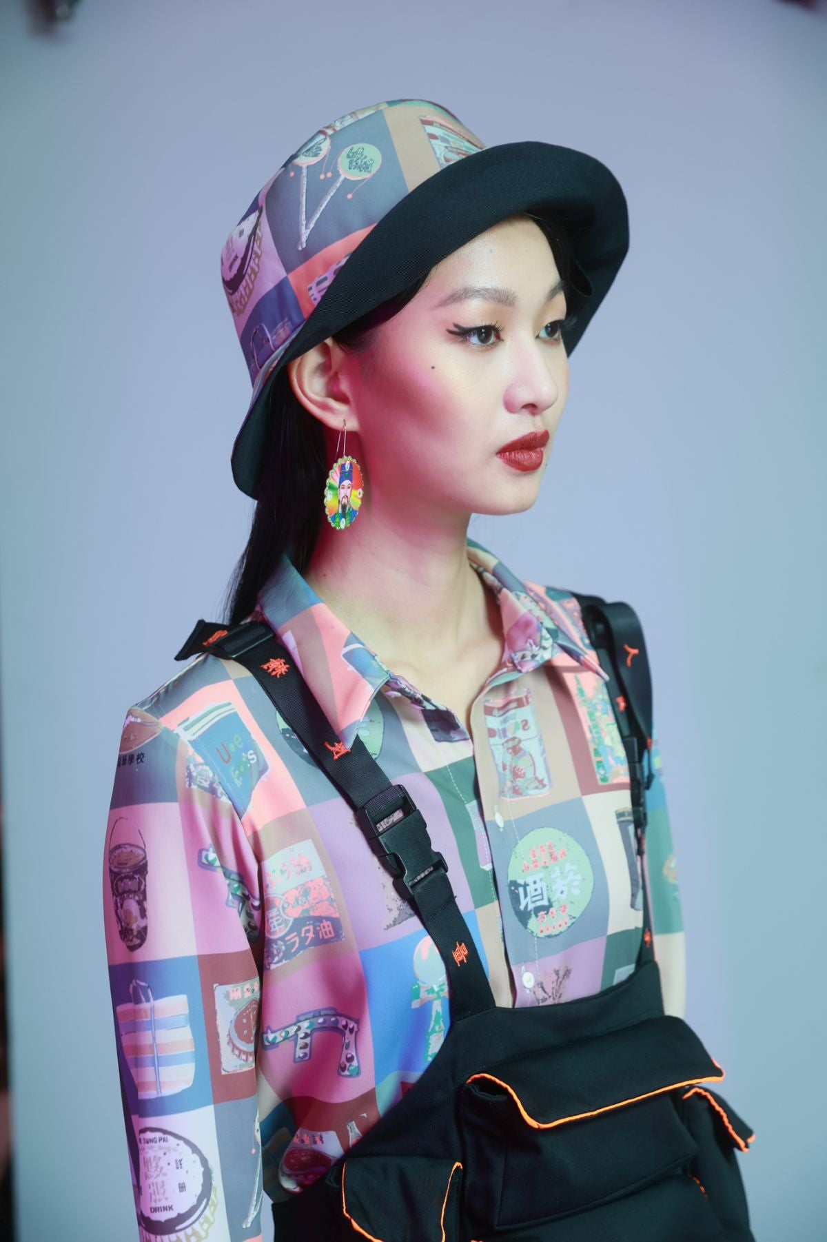 Double Wear Retro Printing Fishmen's Hat - Studio183