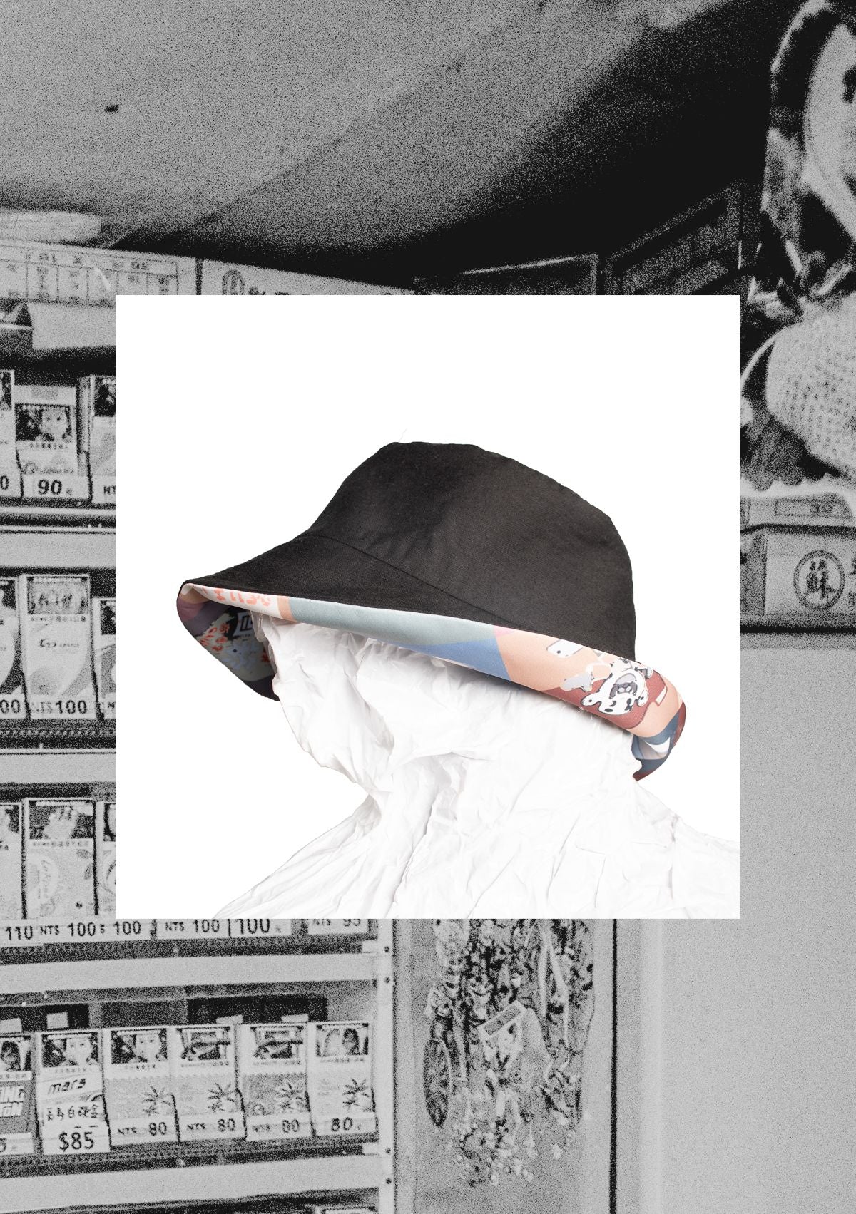Double Wear Retro Printing Fishmen's Hat - Studio183