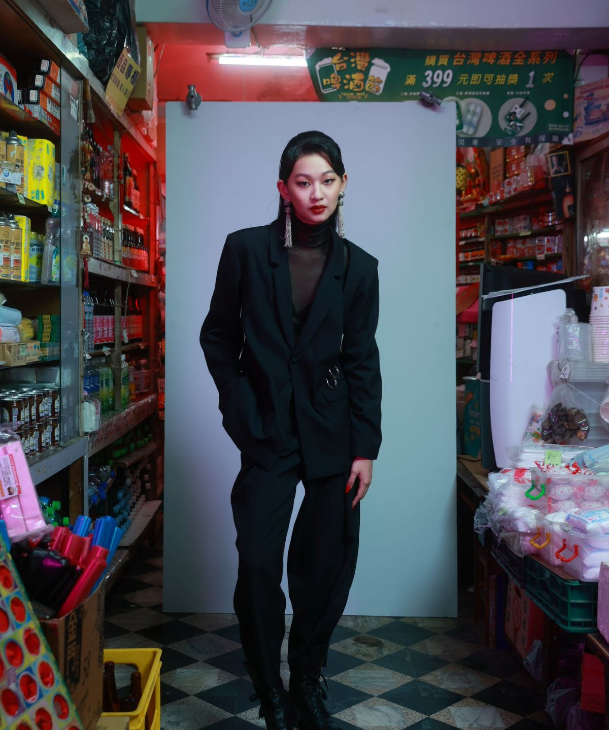 Deconstructed-Shoulder Grunge Style Suit - Studio183