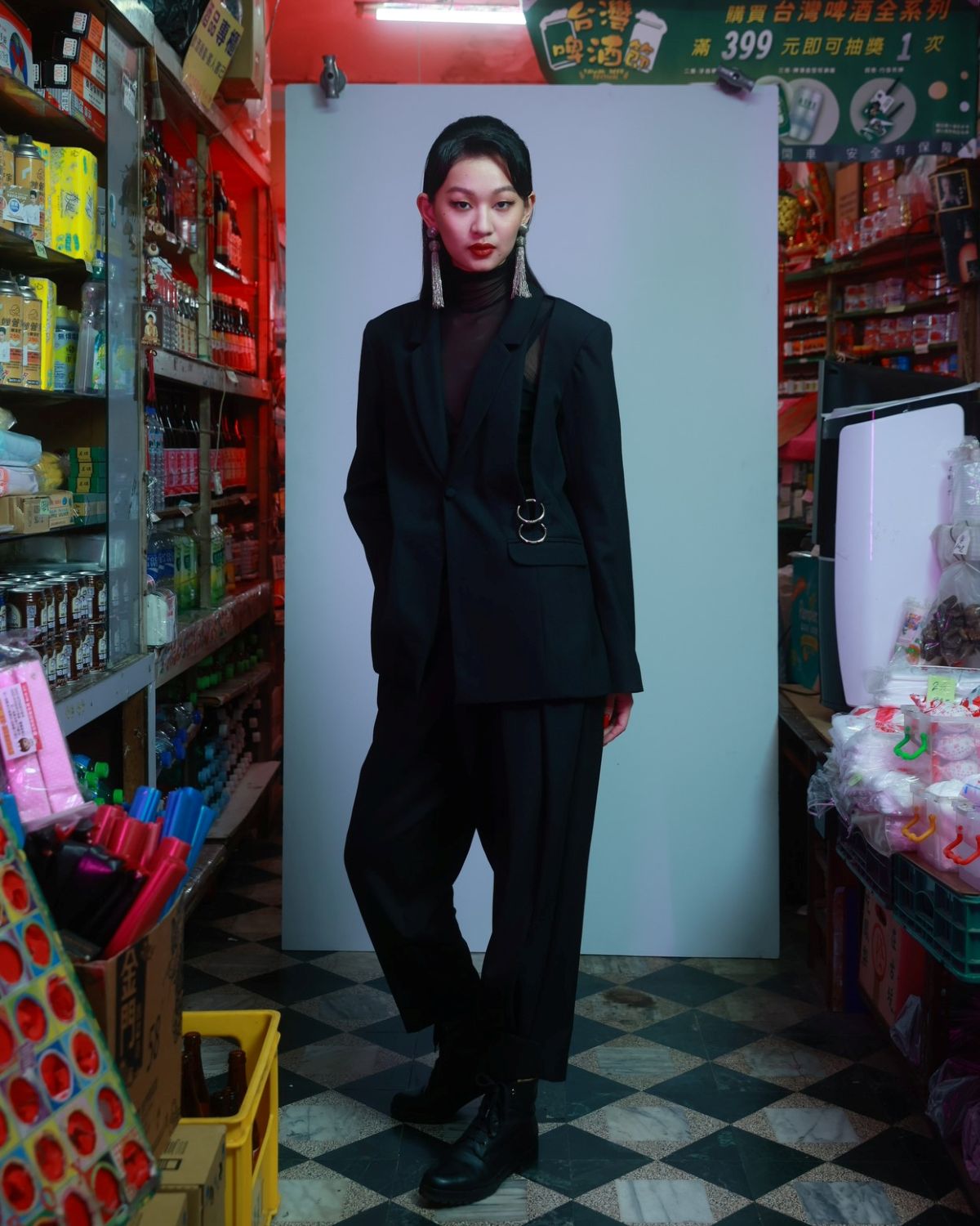 Deconstructed-Shoulder Grunge Style Suit - Studio183