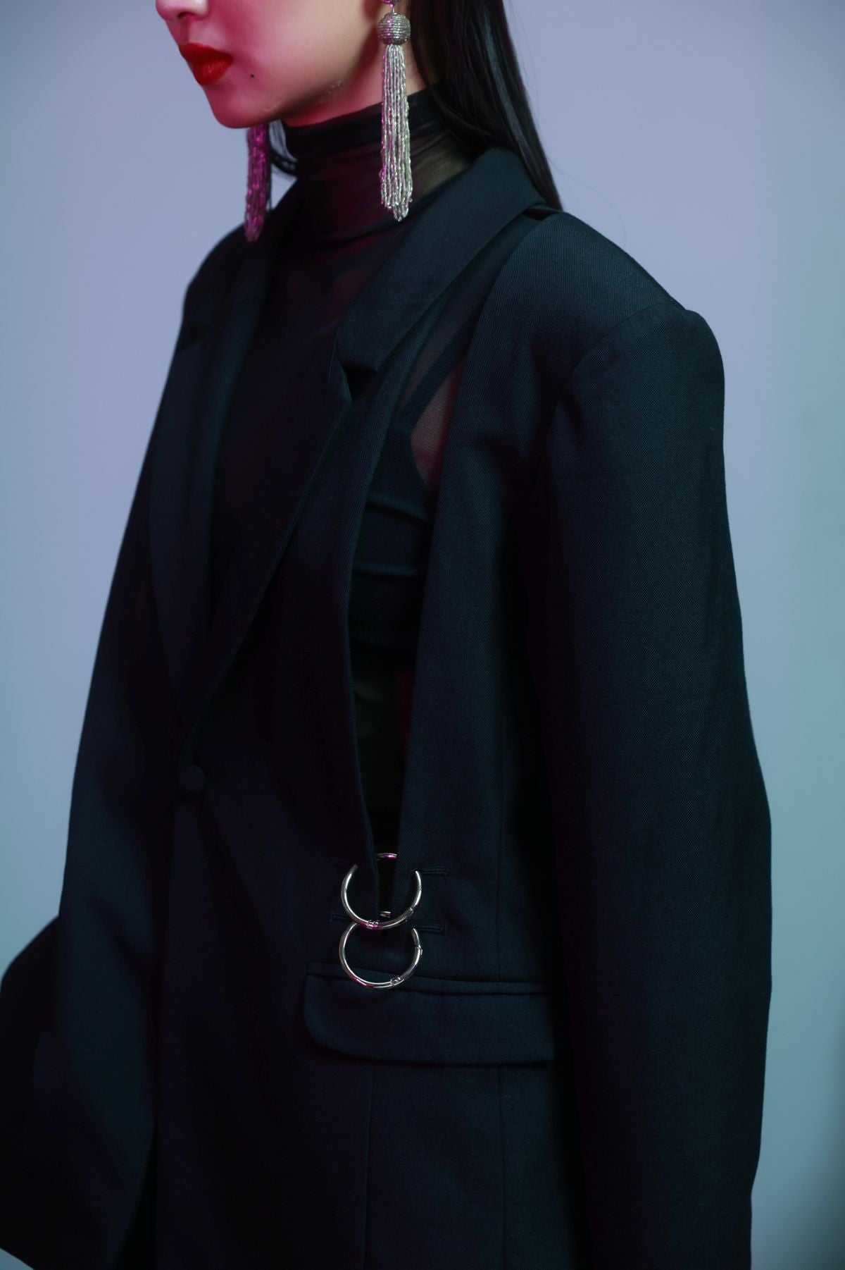 Deconstructed-Shoulder Grunge Style Suit - Studio183