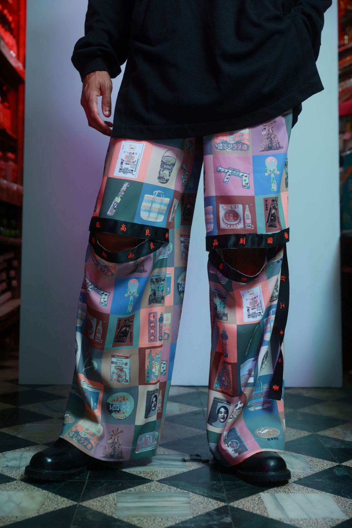 Punk Style Knee-Hollow Pants - Studio183
