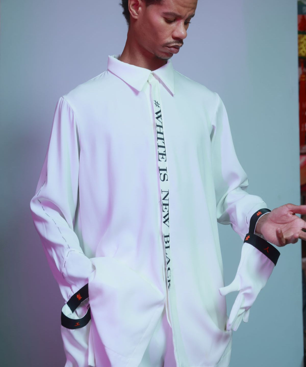 Deconstructed-Sleeves Embroidery Shirt - Studio183
