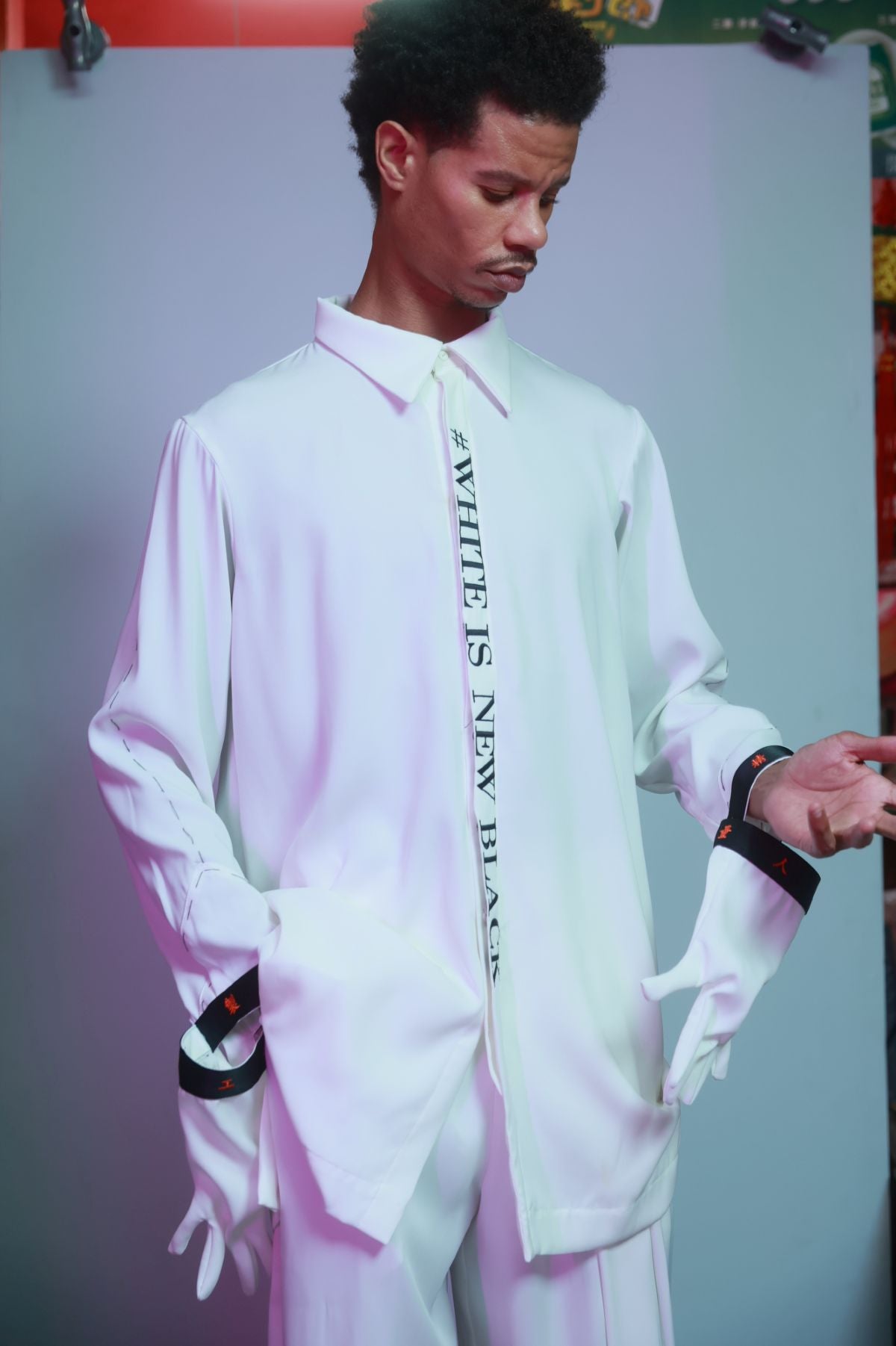 Deconstructed-Sleeves Embroidery Shirt - Studio183