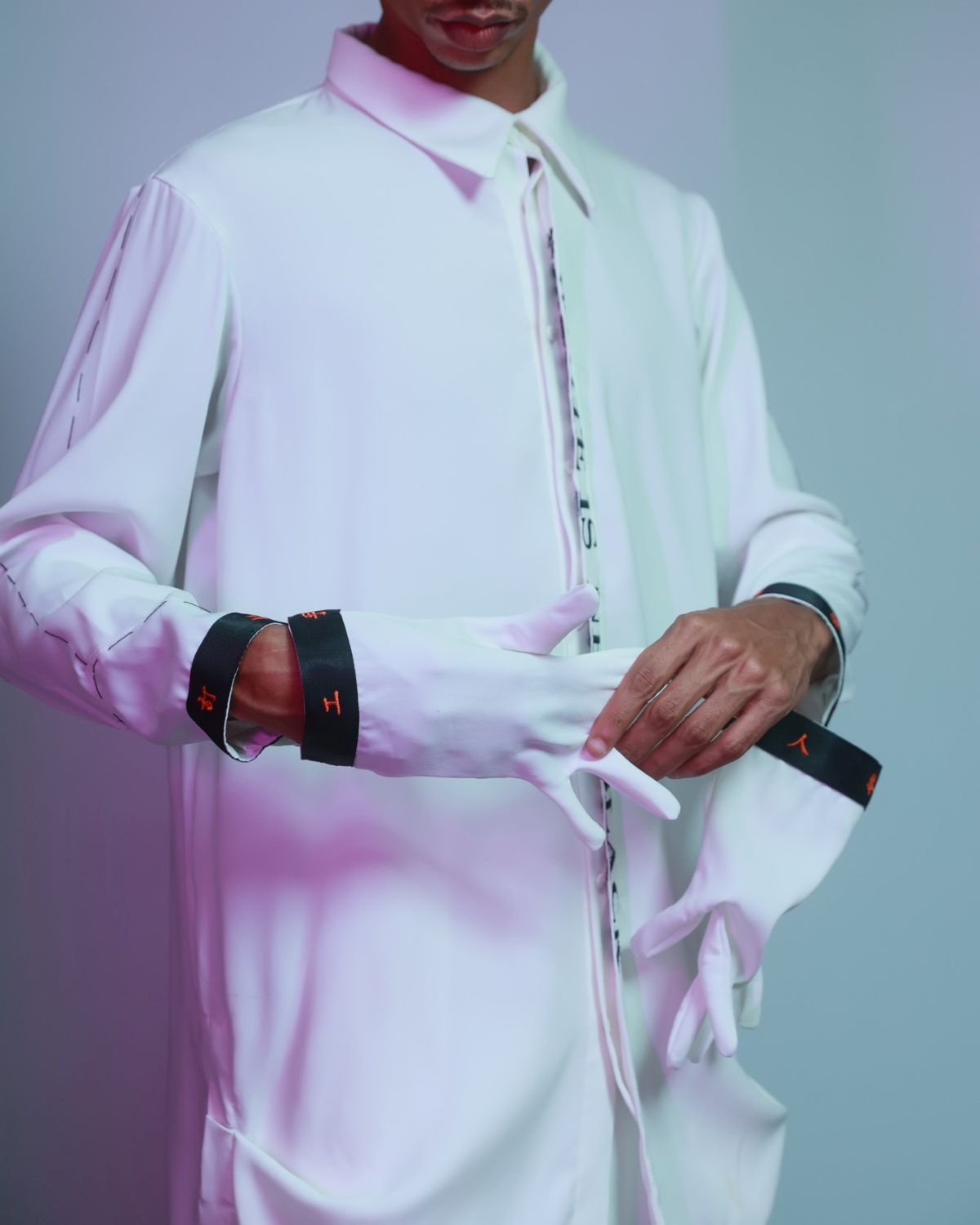 Deconstructed-Sleeves Embroidery Shirt - Studio183