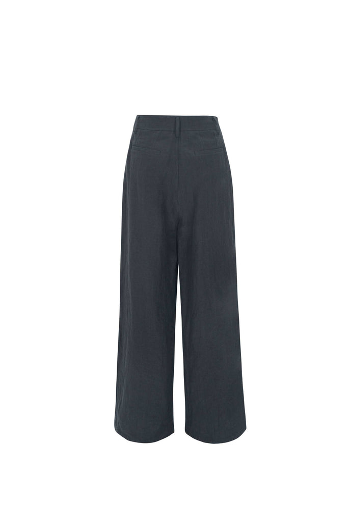 Wide Linen Pants (Black)