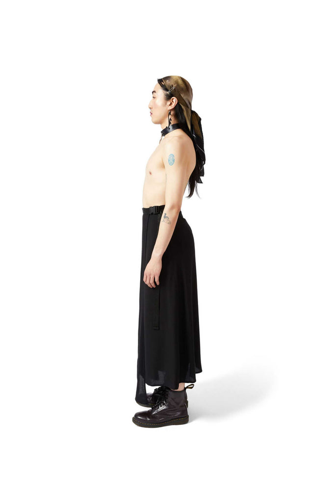 WRAP SKIRT MAXI | BLACK