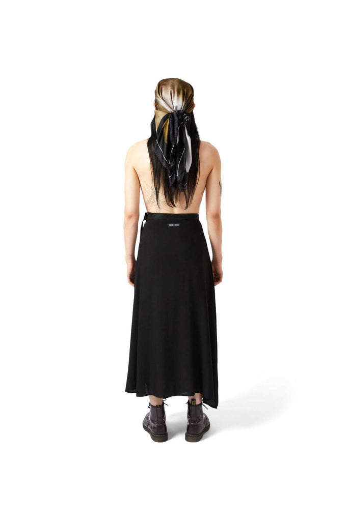 WRAP SKIRT MAXI | BLACK