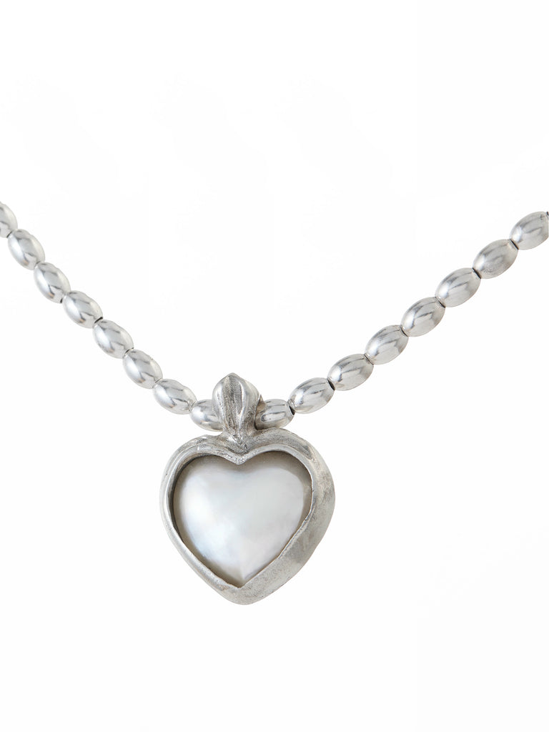 Pearled heart necklace
