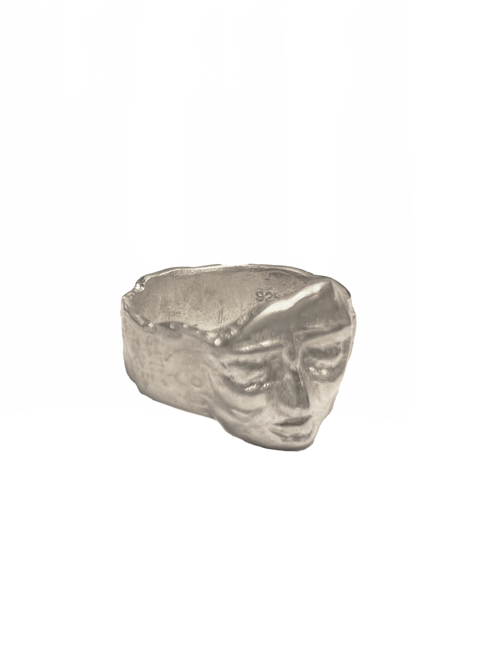 Hand Carved Face Ring - Studio183