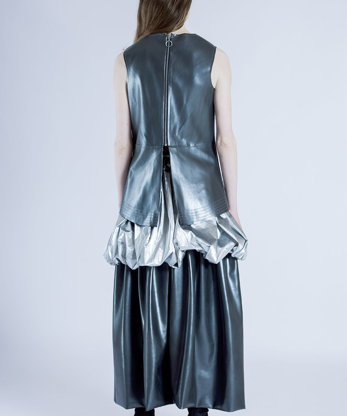 Slate Serenade Sleeveless Leather Top - Studio183