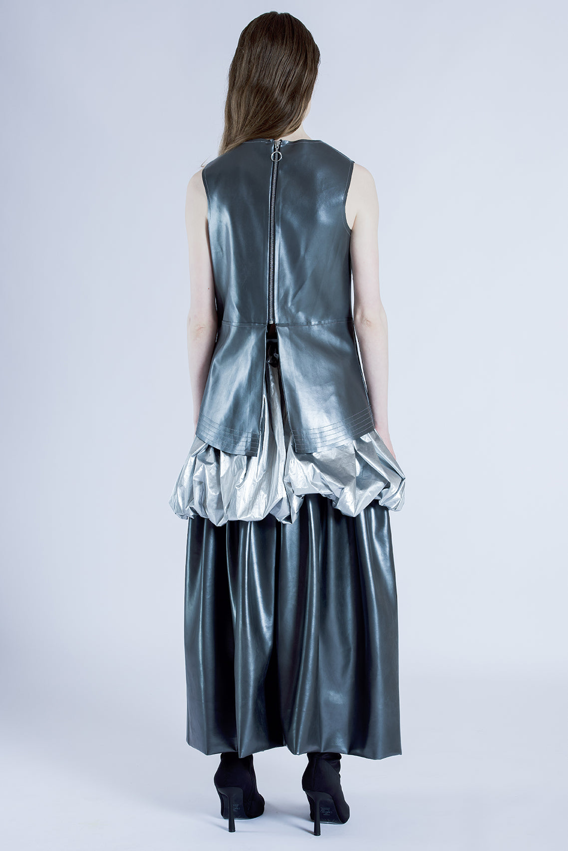 Slate Serenade Sleeveless Leather Top - Studio183
