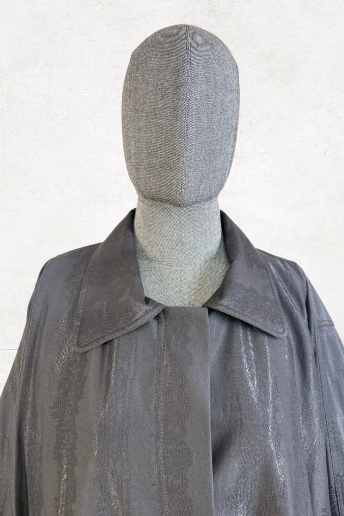 Over Size and Pocketed Metallic Fabric Jacket - Studio183