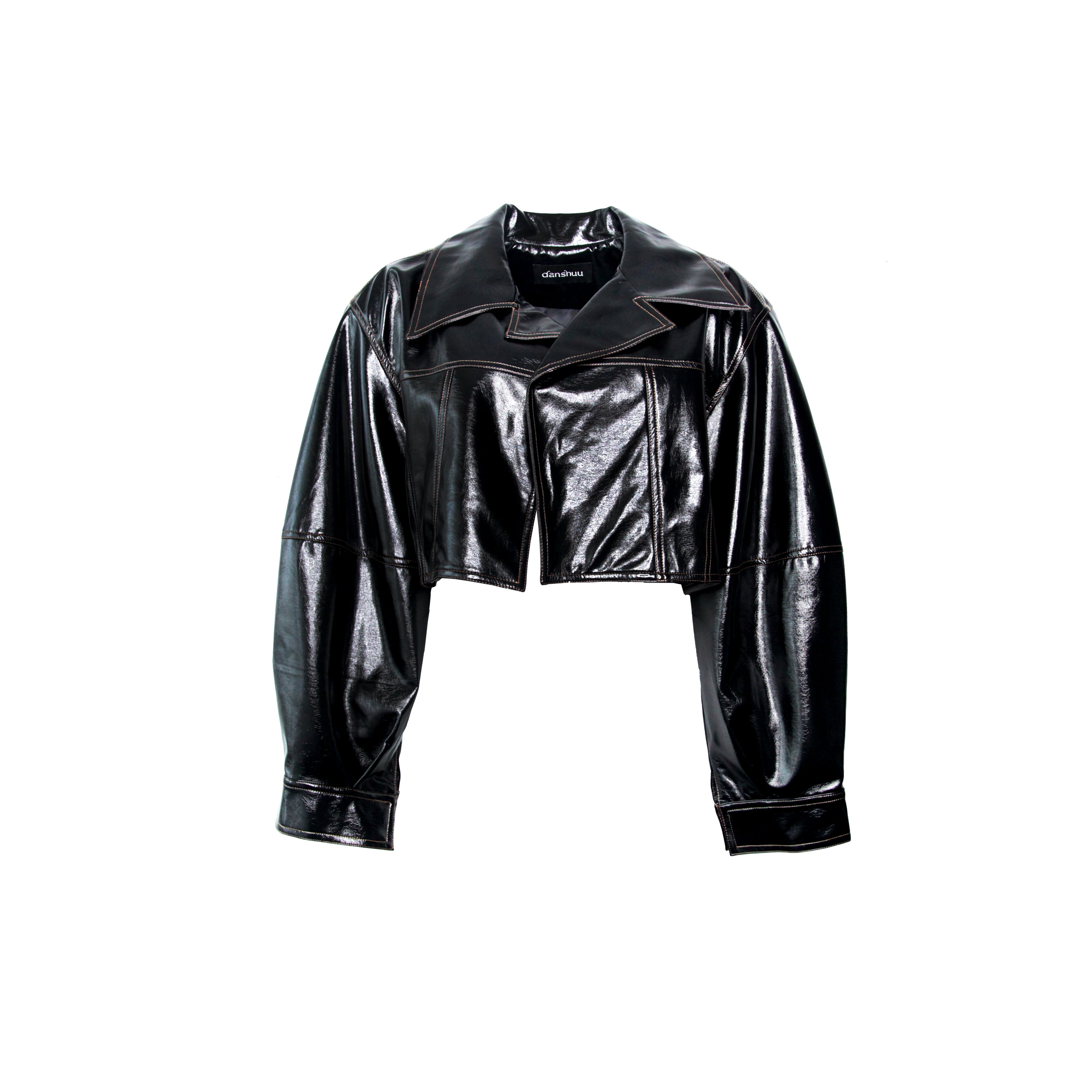 Cropped Vegan Leather Jacket - Studio183