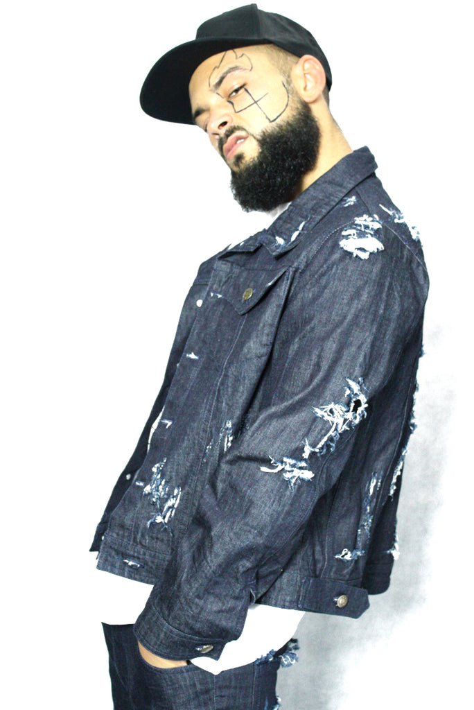 DISTRESSED DENIM JACKET