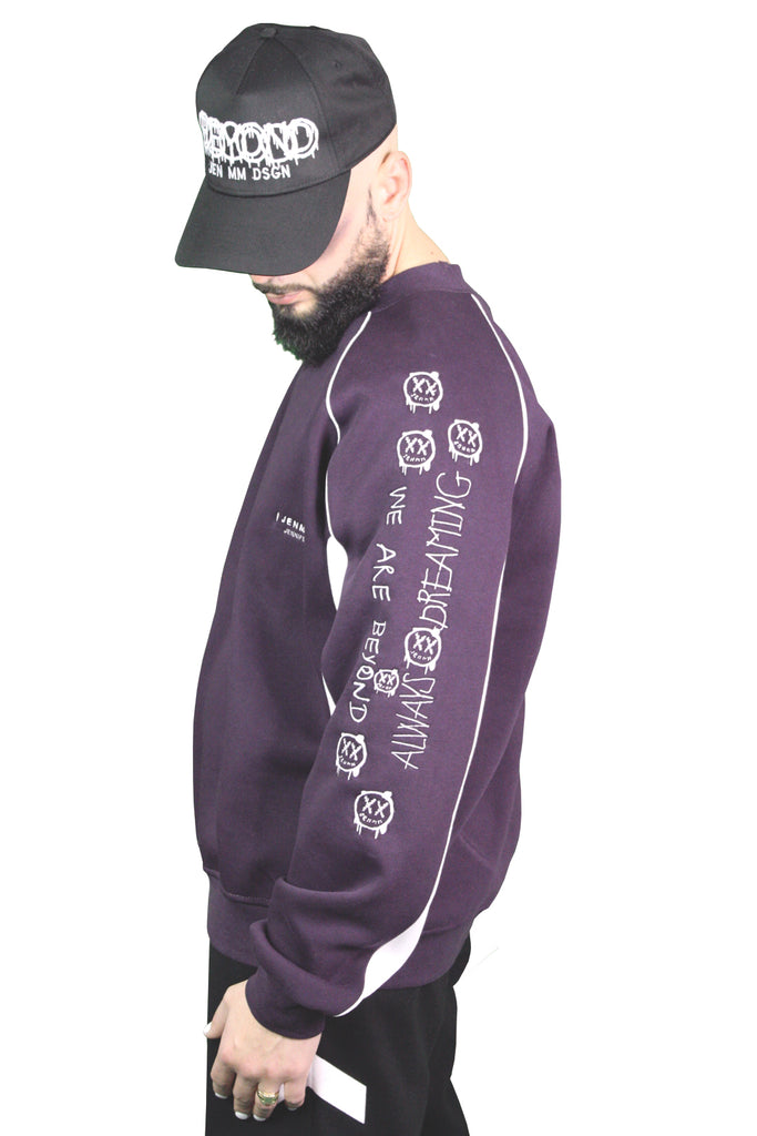 JEN DRIPPING JOKER SWEATER PURPLE